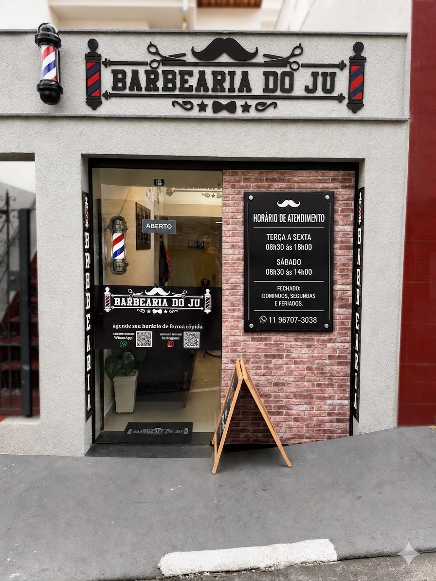 Fachada da Barbearia do Ju